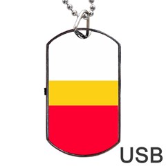 Malopolskie Flag Dog Tag Usb Flash (two Sides) by tony4urban