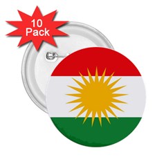 Kurdistan Flag 2 25  Buttons (10 Pack)  by tony4urban