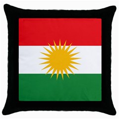 Kurdistan Flag Throw Pillow Case (black) by tony4urban