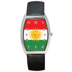 Kurdistan Flag Barrel Style Metal Watch by tony4urban