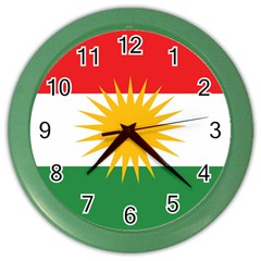 Kurdistan Flag Color Wall Clock by tony4urban