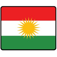 Kurdistan Flag Fleece Blanket (medium)