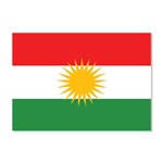 Kurdistan Flag Crystal Sticker (A4) Front