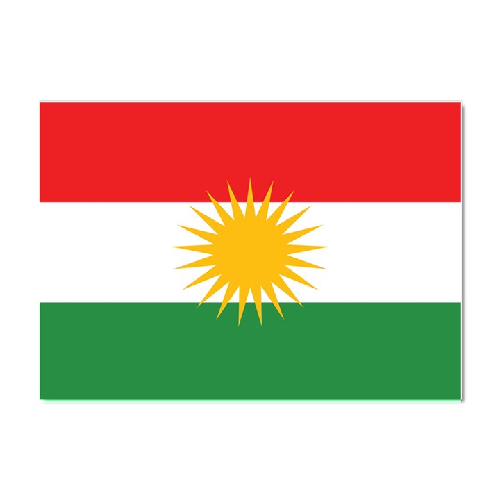 Kurdistan Flag Crystal Sticker (A4)