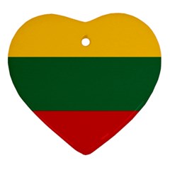 Lithuania Heart Ornament (two Sides) by tony4urban