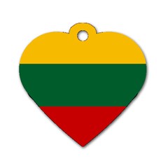 Lithuania Dog Tag Heart (two Sides) by tony4urban