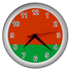 Belarus Wall Clock (Silver)