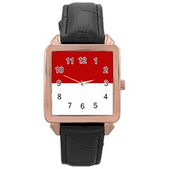 Monaco Rose Gold Leather Watch 