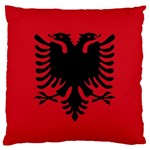 Albania Large Premium Plush Fleece Cushion Case (Two Sides) Front