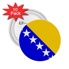 Bosnia And Herzegovina 2 25  Buttons (10 Pack)  by tony4urban