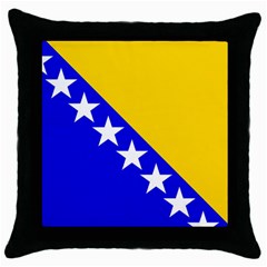 Bosnia And Herzegovina Throw Pillow Case (black) by tony4urban