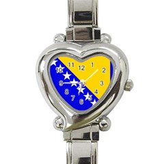 Bosnia And Herzegovina Heart Italian Charm Watch by tony4urban