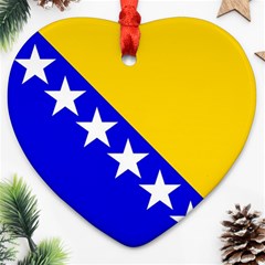 Bosnia And Herzegovina Heart Ornament (two Sides) by tony4urban