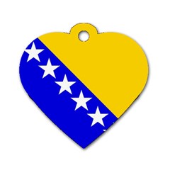 Bosnia And Herzegovina Dog Tag Heart (two Sides) by tony4urban