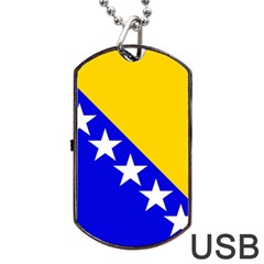 Bosnia And Herzegovina Dog Tag Usb Flash (two Sides) by tony4urban