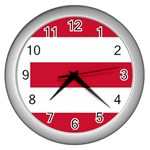 Eindhoven Flag Wall Clock (Silver) Front