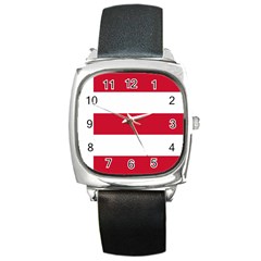 Eindhoven Flag Square Metal Watch by tony4urban