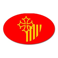 Languedoc Roussillon Flag Oval Magnet by tony4urban