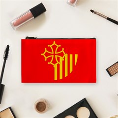 Languedoc Roussillon Flag Cosmetic Bag (small) by tony4urban