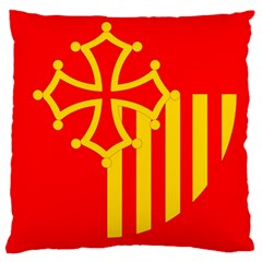 Languedoc Roussillon Flag Large Cushion Case (one Side) by tony4urban