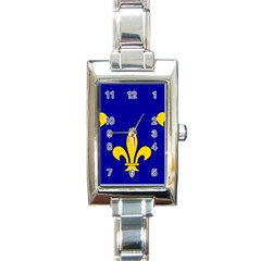 Ile De France Flag Rectangle Italian Charm Watch by tony4urban