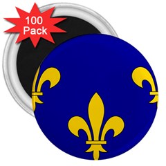 Ile De France Flag 3  Magnets (100 Pack) by tony4urban