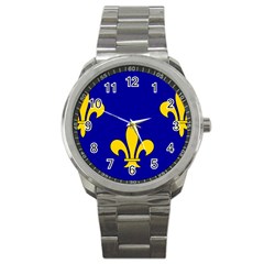 Ile De France Flag Sport Metal Watch by tony4urban