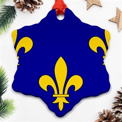 Ile De France Flag Snowflake Ornament (two Sides) by tony4urban