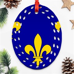 Ile De France Flag Oval Filigree Ornament (two Sides) by tony4urban