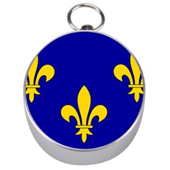 Ile De France Flag Silver Compasses by tony4urban