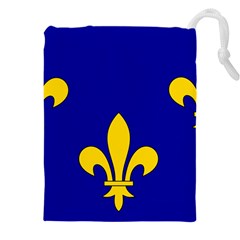 Ile De France Flag Drawstring Pouch (4xl) by tony4urban