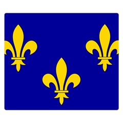 Ile De France Flag One Side Premium Plush Fleece Blanket (small) by tony4urban