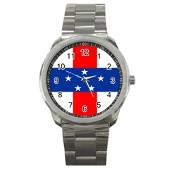 Netherlands Antilles Sport Metal Watch by tony4urban