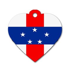 Netherlands Antilles Dog Tag Heart (one Side) by tony4urban