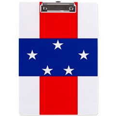 Netherlands Antilles A4 Acrylic Clipboard by tony4urban