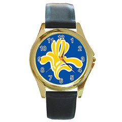 Brussels Round Gold Metal Watch