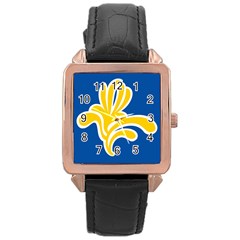 Brussels Rose Gold Leather Watch  by tony4urban