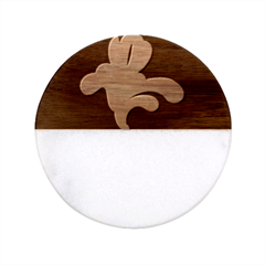 Brussels Classic Marble Wood Coaster (round)  by tony4urban