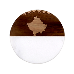 Kosovo Classic Marble Wood Coaster (round)  by tony4urban