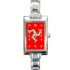 Isle Of Man Rectangle Italian Charm Watch by tony4urban