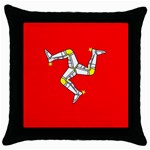 Isle Of Man Throw Pillow Case (Black) Front