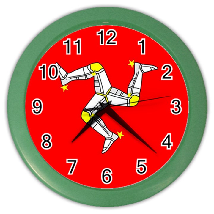 Isle Of Man Color Wall Clock