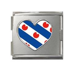 Frisian Flag Mega Link Heart Italian Charm (18mm)