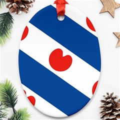 Frisian Flag Oval Ornament (two Sides)