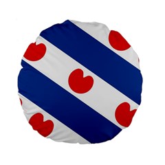 Frisian Flag Standard 15  Premium Flano Round Cushions by tony4urban