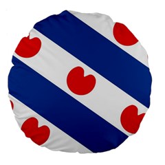 Frisian Flag Large 18  Premium Flano Round Cushions by tony4urban