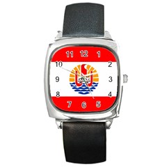 French Polynesia Square Metal Watch by tony4urban