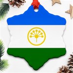 Bashkortostan Flag Snowflake Ornament (Two Sides) Front