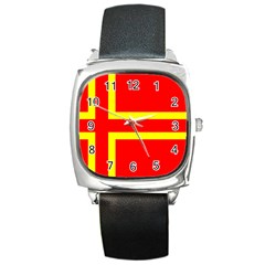 Normandy Flag Square Metal Watch by tony4urban