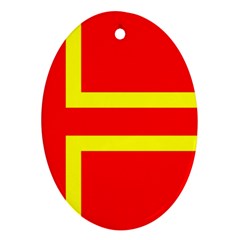 Normandy Flag Oval Ornament (Two Sides)